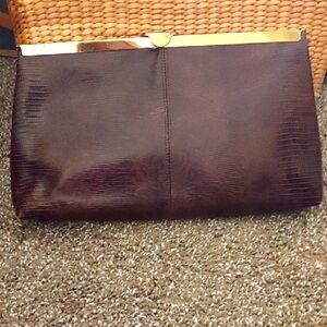 Etra Vintage Embossed Leather Clutch Bag